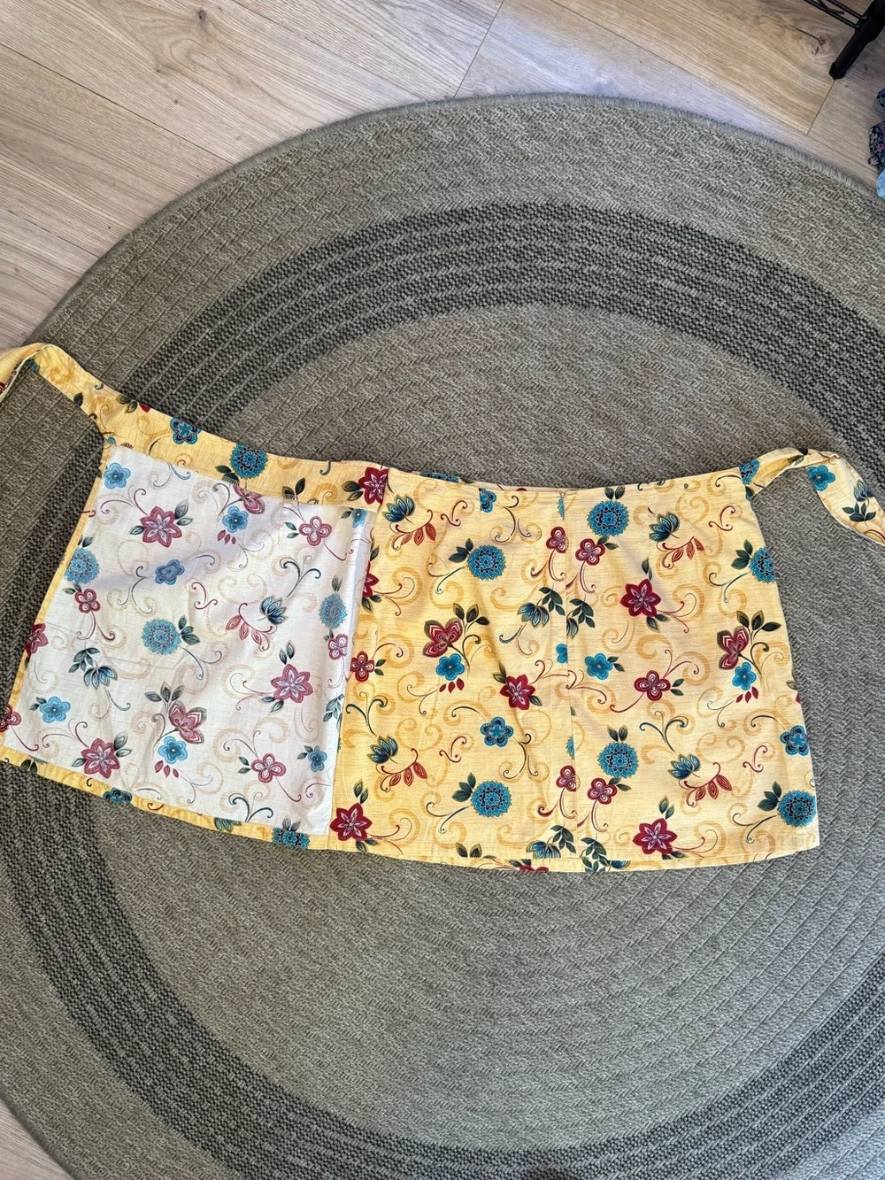 Vintage 90s Cottagecore Floral Wrap with zipper Skirt Boho Paisley multicolor
